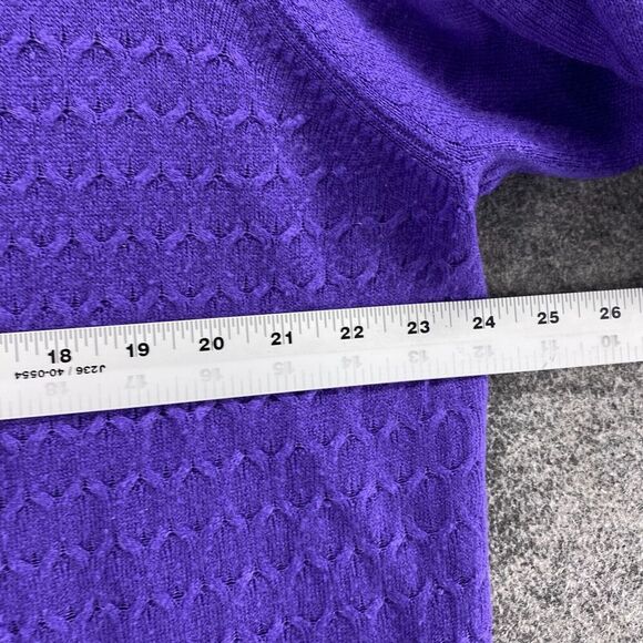 Allison Daley Sweater Pullover Women 1X Plus Blue Knit Crew Neck Long Sleeve - Picture 7 of 9